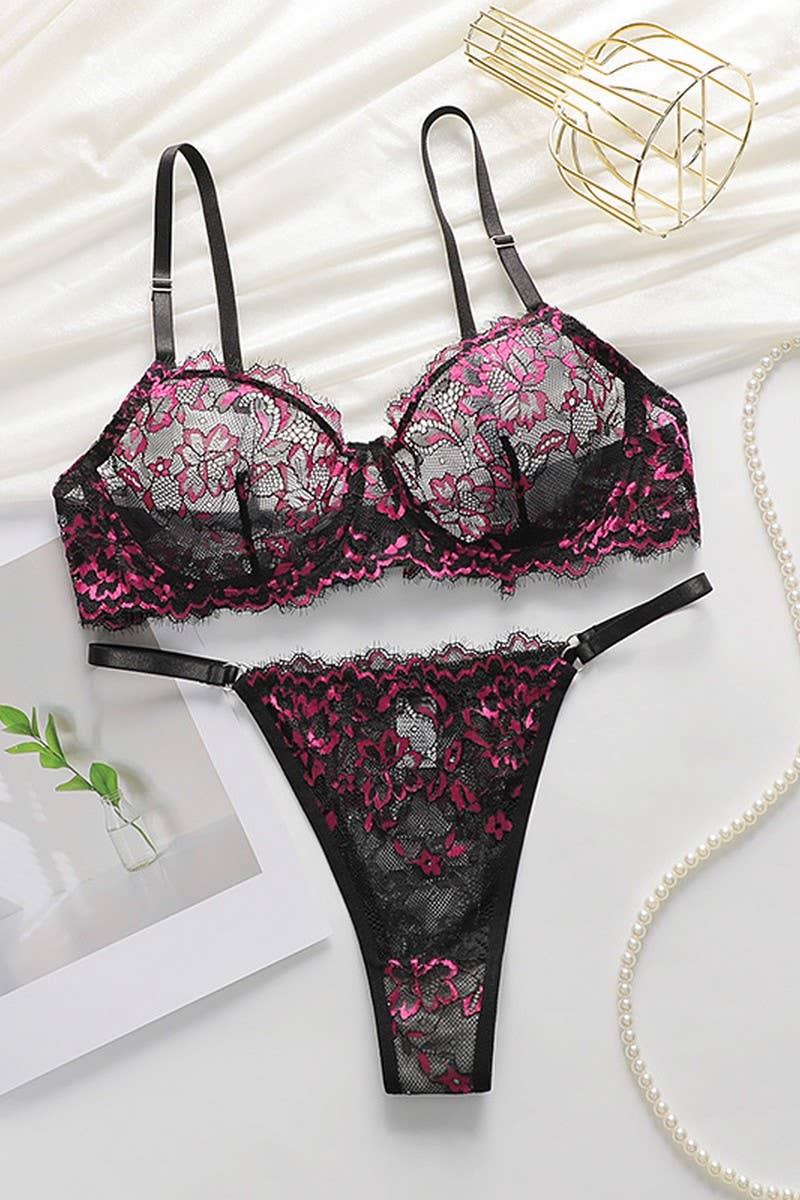 Crimson Finch Lace Set