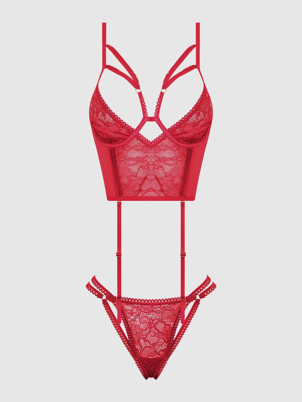 The Sovereign Strappy Lace Bustier Set