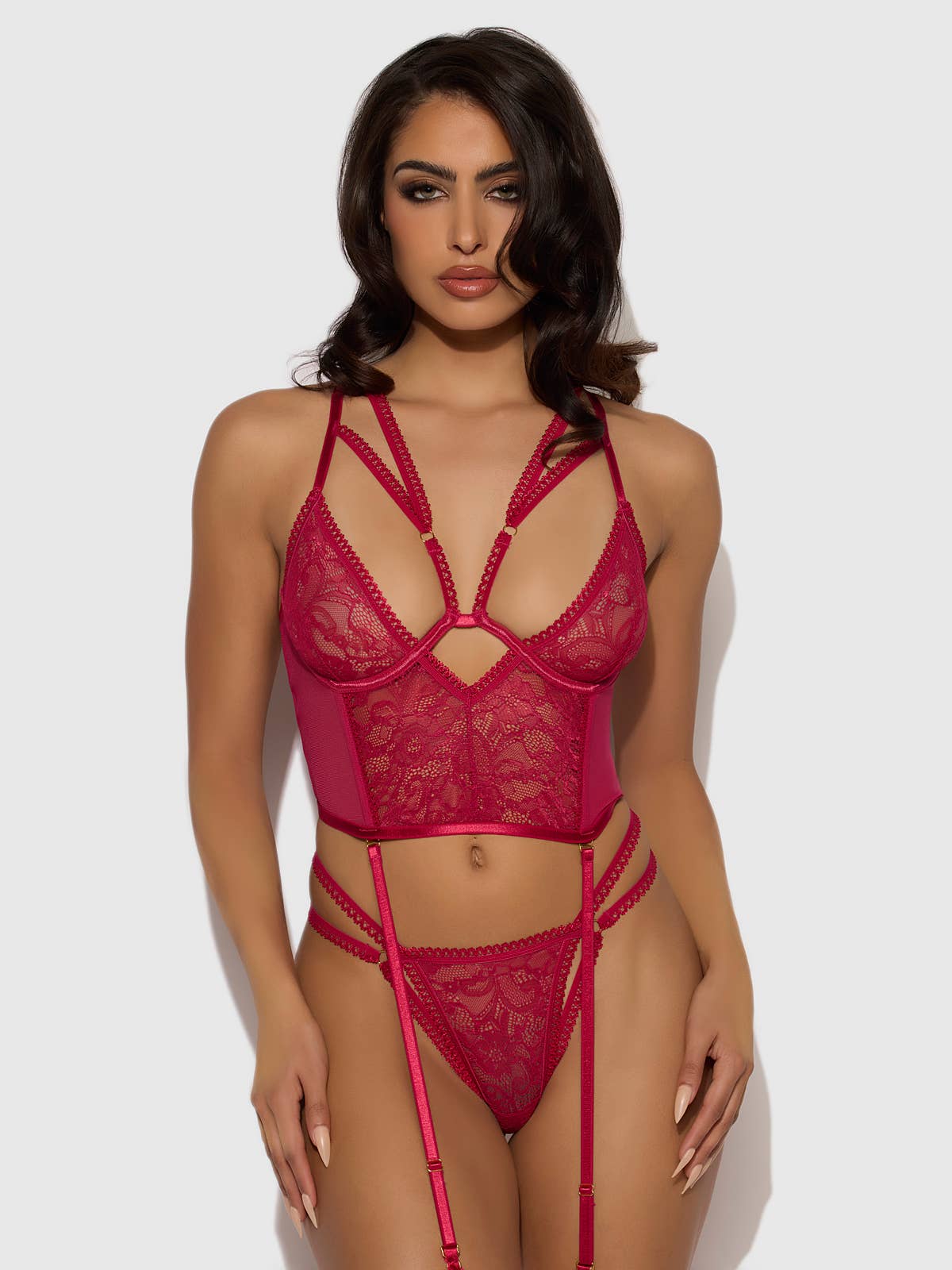 The Sovereign Strappy Lace Bustier Set