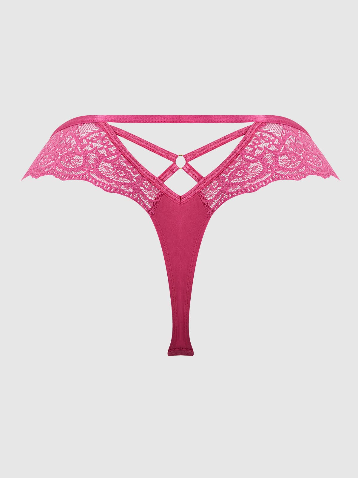 The Dahlia Strappy-Back Lace Thong